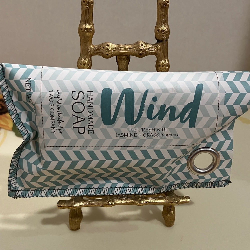 Two's Company Handmade Element Wind Soap Infused w/Jasmine & Grass. Brand New